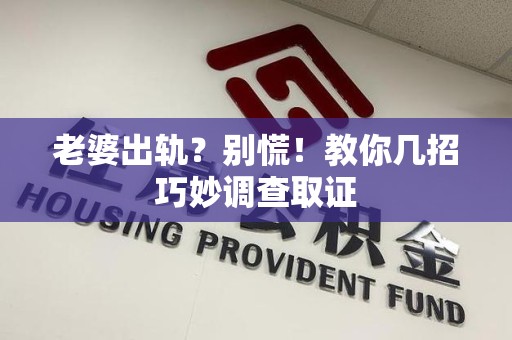 瑞昌老婆出轨？别慌！教你几招巧妙调查取证