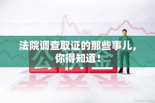 瑞昌法院调查取证的那些事儿，你得知道！
