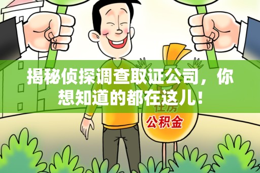 瑞昌揭秘侦探调查取证公司，你想知道的都在这儿！