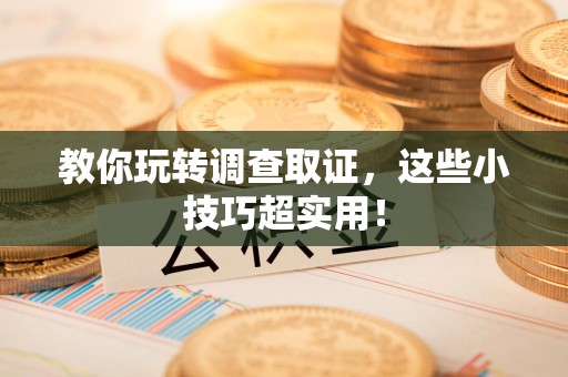 瑞昌教你玩转调查取证，这些小技巧超实用！