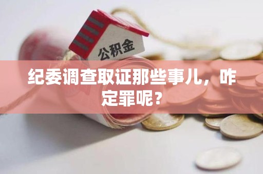 瑞昌纪委调查取证那些事儿，咋定罪呢？