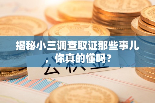 瑞昌揭秘小三调查取证那些事儿，你真的懂吗？