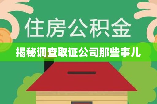 瑞昌揭秘调查取证公司那些事儿