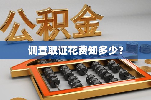 瑞昌调查取证花费知多少？
