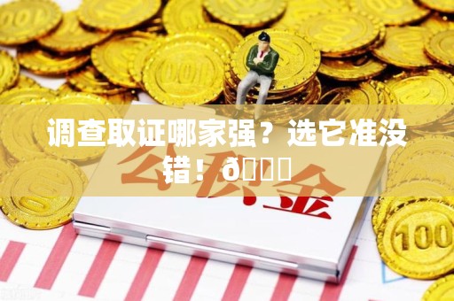 瑞昌调查取证哪家强？选它准没错！😎