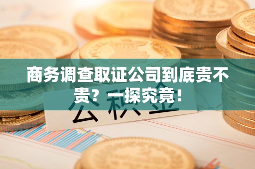 瑞昌商务调查取证公司到底贵不贵？一探究竟！