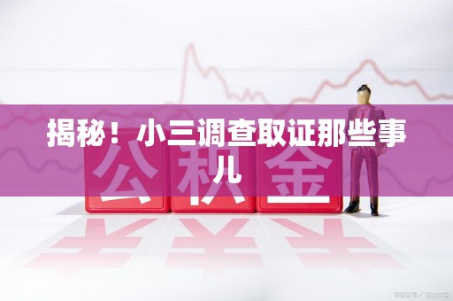瑞昌揭秘！小三调查取证那些事儿